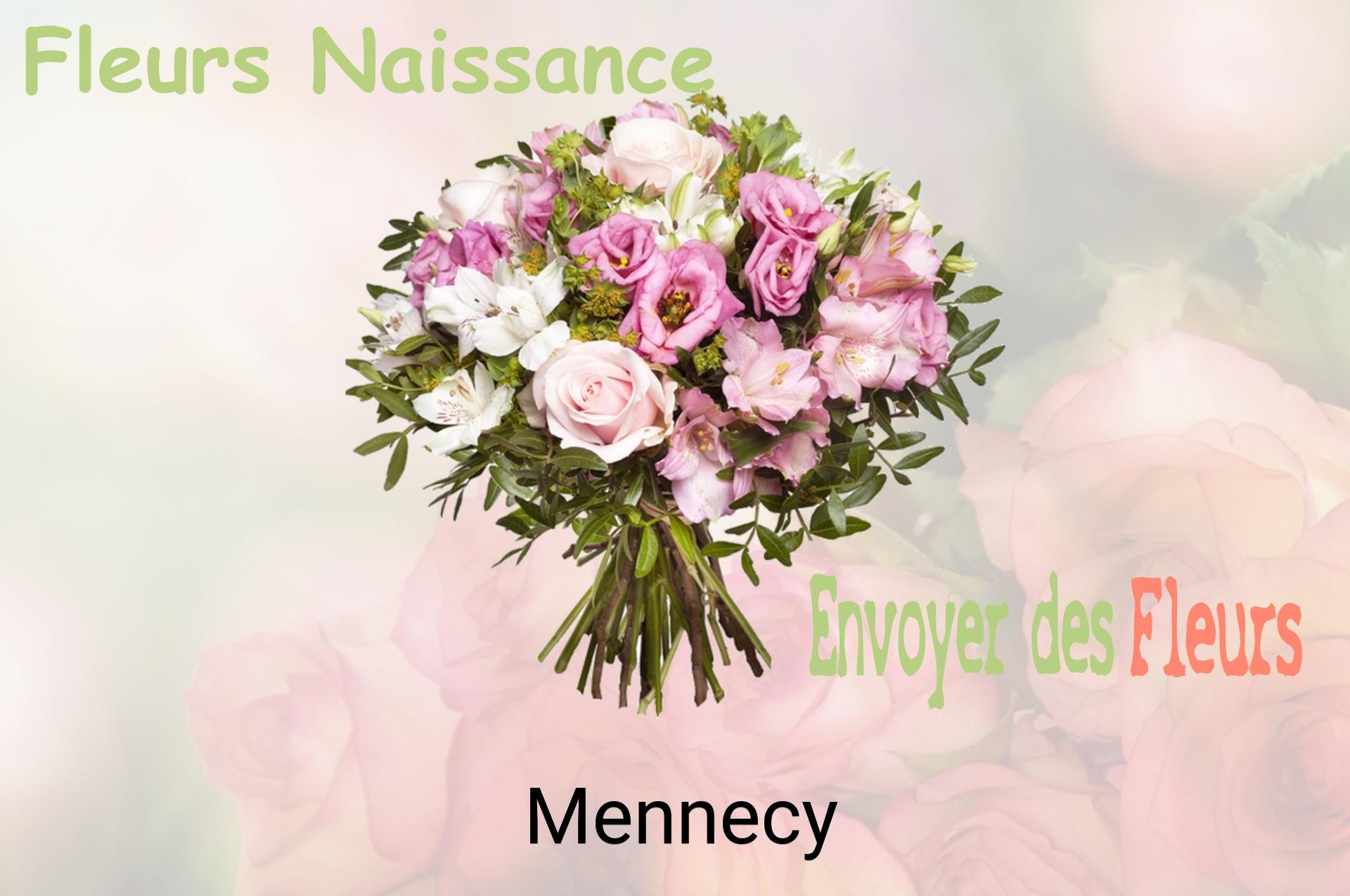Bouquet de fleurs de naissance livré à Mennecy