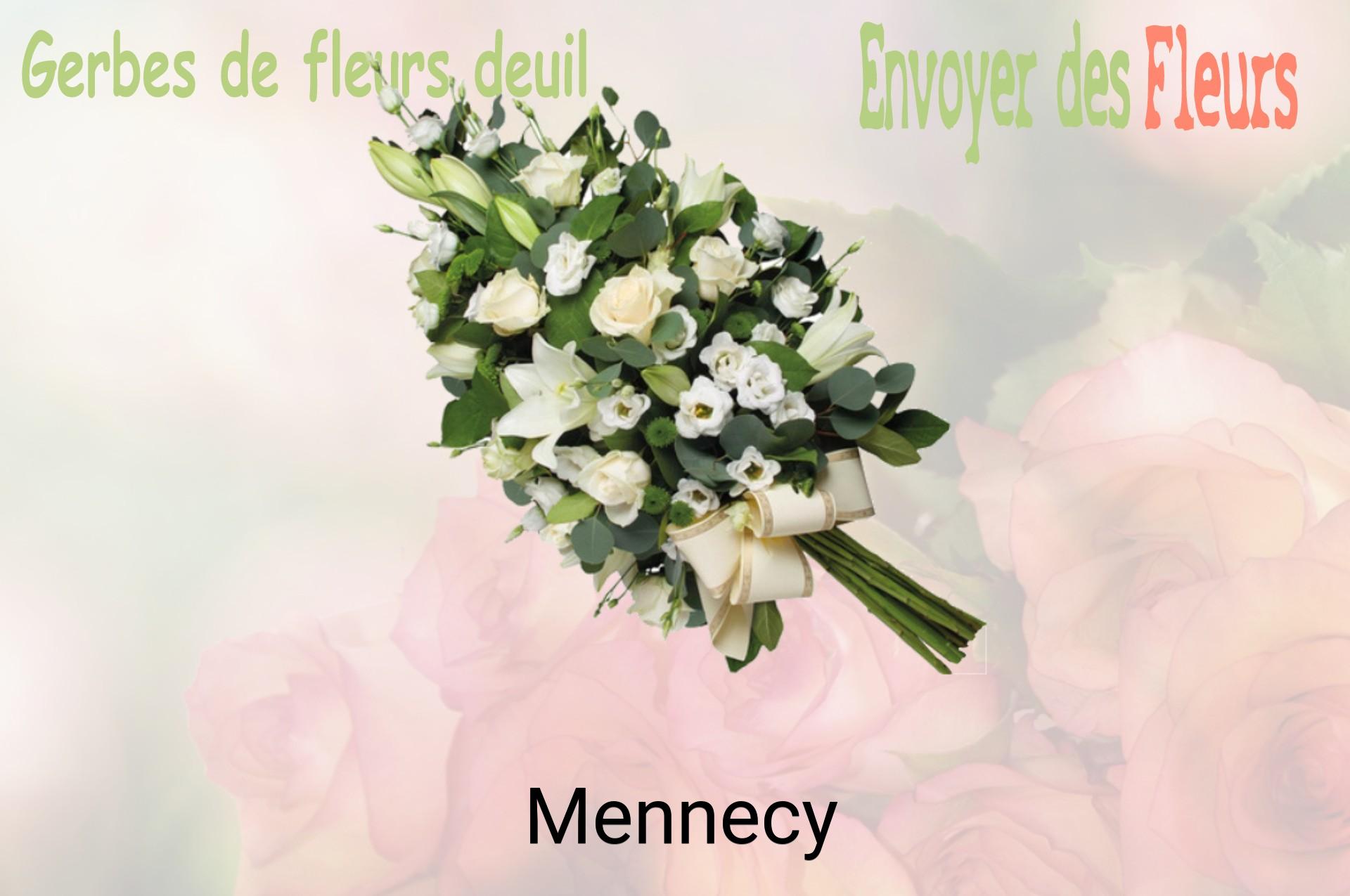 Gerbe de fleurs de deuil livrée à Mennecy